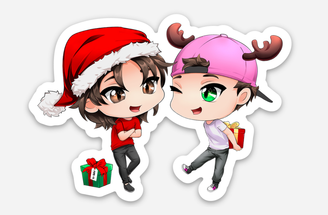 Shaw and Burk Christmas Chibi Sticker