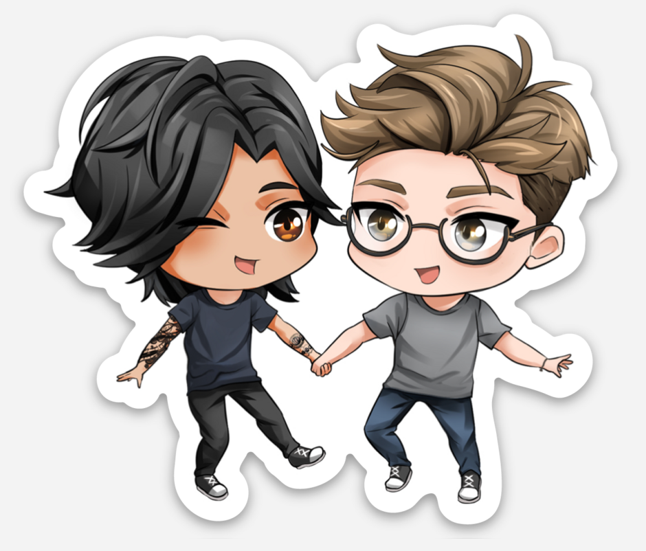 Jin and Kepler Chibi Sticker