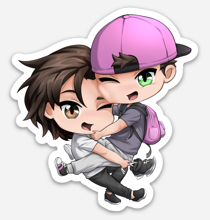 Shaw and Burk Chibi Sticker